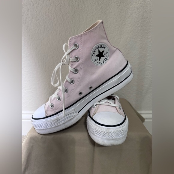 Converse Chuck Taylor All Star Hi Lift Platform Sneaker Sugar berry White Size 9 - Picture 5 of 11